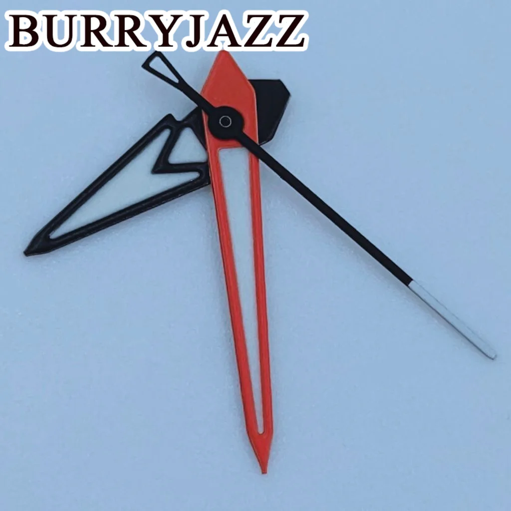 BURRYJAZZ NH35 NH36 NH38 7S26 7S36 4R35 4R36 Watch Hands Black Red Hands Green Luminous