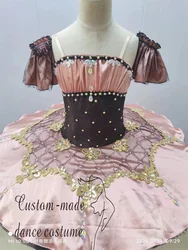 Professional Ballet Corset Pancake Ballerina Girl Professional ballet performance costumVariations of the ballet 