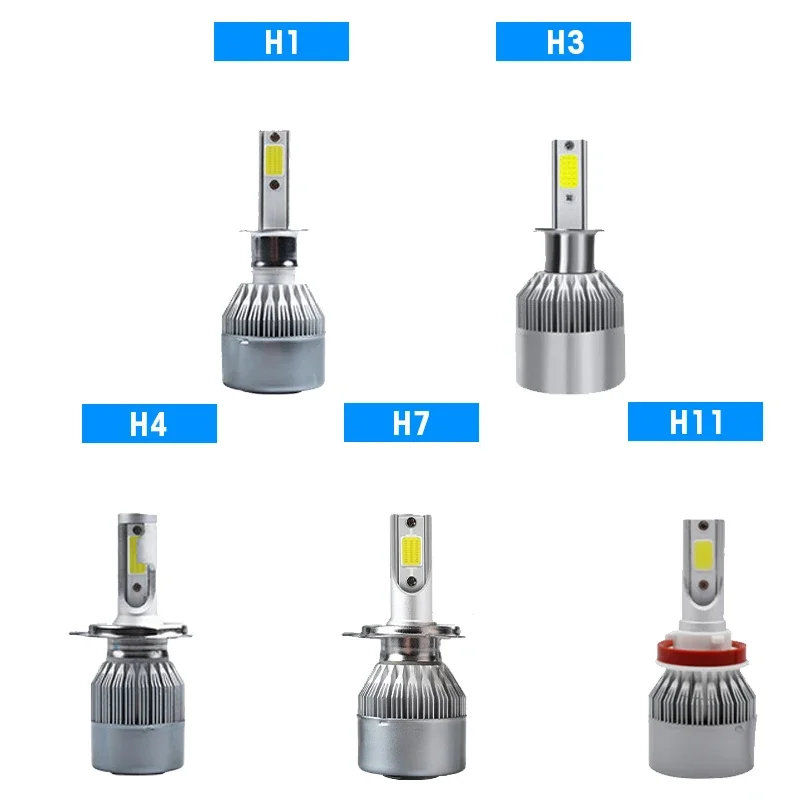 

1/2Pcs 36W H4 H7 H11 Aviation Aluminum Car LED Headlights Waterproof High Beam Low Beam Lamp Auto Exterior Decor Accessories