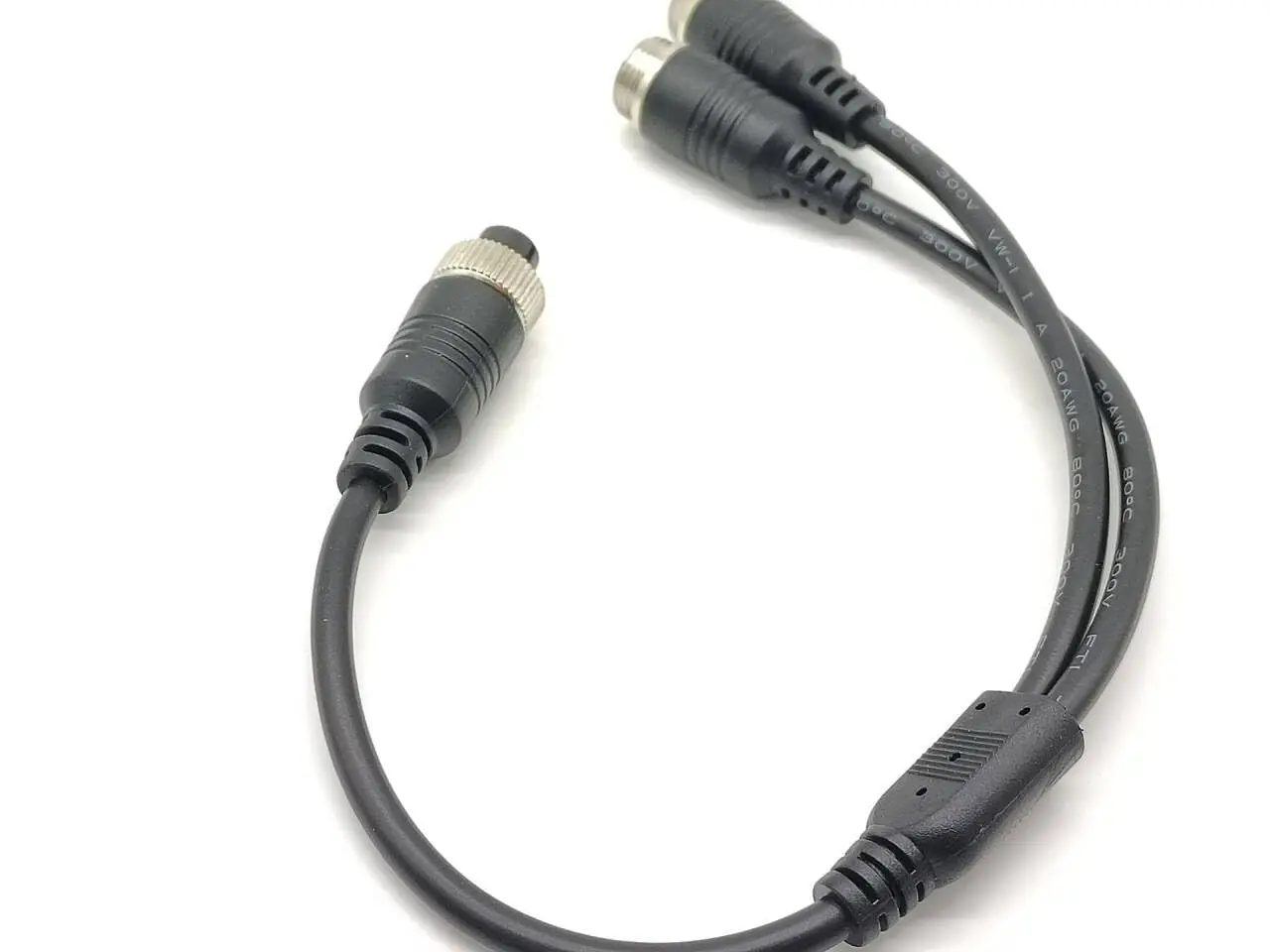 GX12 2 Pin Straight Cable Female to Male Y Type 1 to 2 20cm, Compatible with Aviation Audio and Industrial Applications
