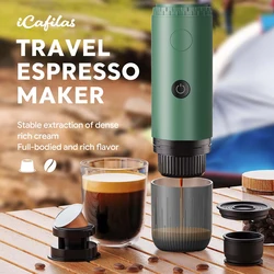 Travel portable Espresso coffee machine 2 in1 for cars families outdoor camping coffee machine capsule powder Nespresso