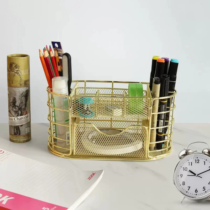 Cassetto divisorio in metallo nordico, portadocumenti multifunzionale in acciaio inossidabile 304 per ufficio, cosmetici, bagno e porta fazzoletti per hotel