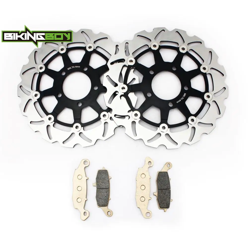 BIKINGBOY For Bandit GSF 650 05 06 GSF650 S / ABS K5 K6 SV 650 03-10 07 08 SV650S GSX750F 04 05 06 Front Brake Discs Rotors Pads