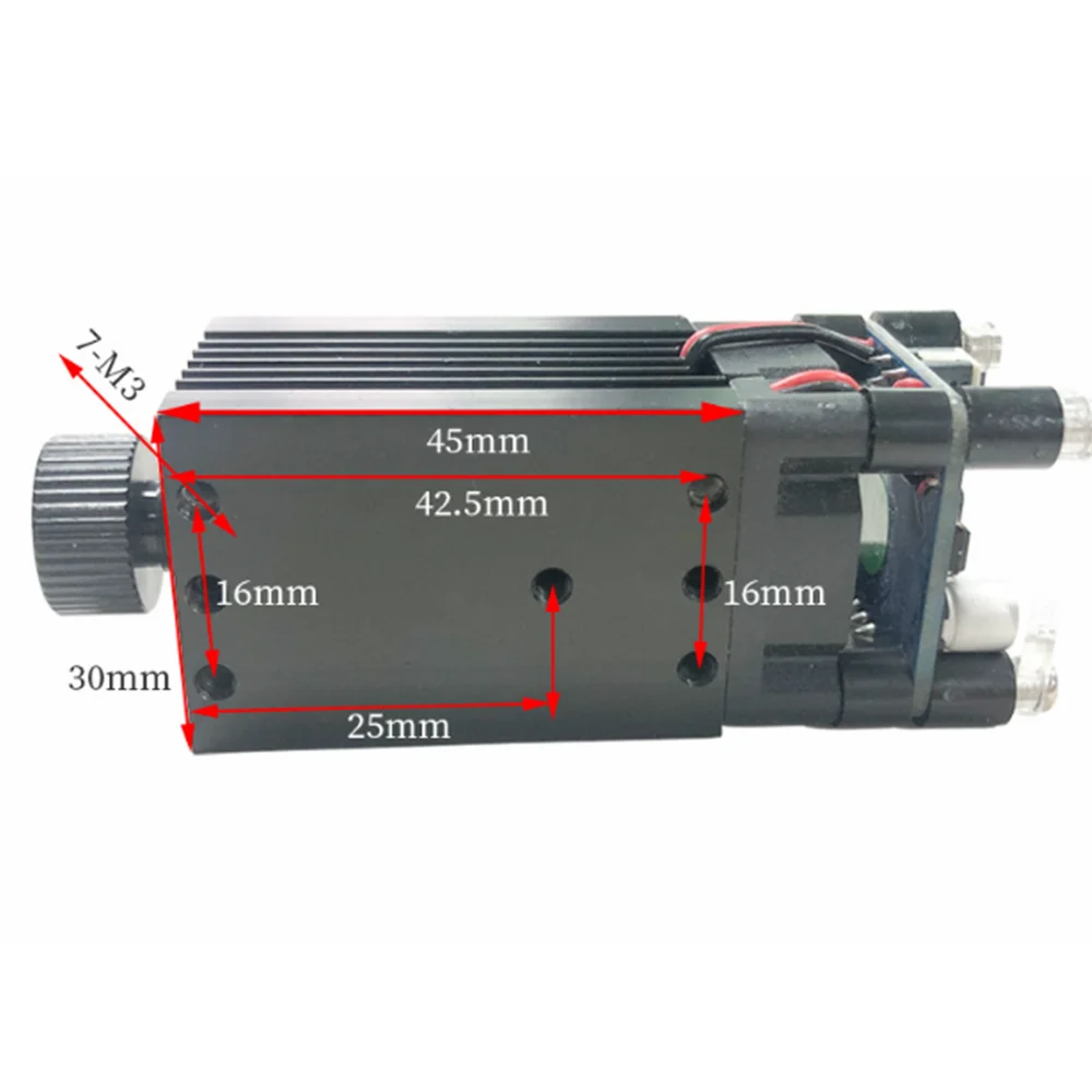 البعد البؤري القابل للتعديل 450 نانومتر 3.5 وات وحدة النقش والقطع بالليزر على الضوء الأزرق