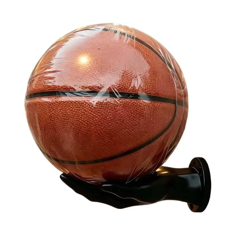 Creative Hand Shape Wall Mount Basketball Holder Durable Ball Display Stand for Teen Boys Bedroom Gym Room
