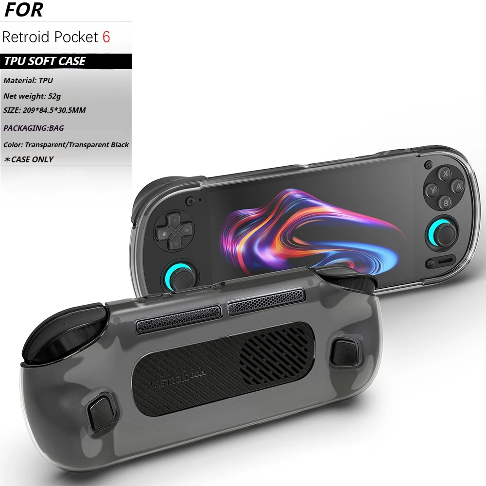 נרתיק רך שקוף לכיס רטרואיד 6 TPU כיסוי מגן עמיד בפני שחיקה עמיד למים כיסוי נרתיק מגן נגד נפילה