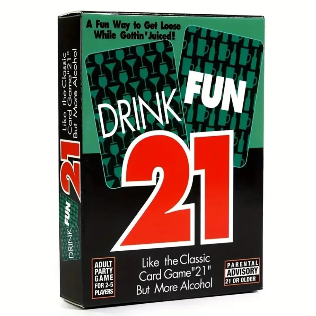 Drink Fun 21 Adult Party Board Game: 21 Points Drinking Interactive Card Game, Board Game, Ideal Game for Parties, Gift