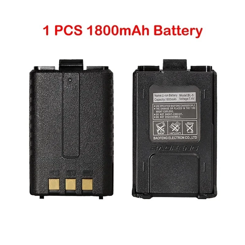 Battery BL-5 Li-ion 1800mAh Battery for UV5R UV 5R Walkie Talkie Two Way Radio Accessory