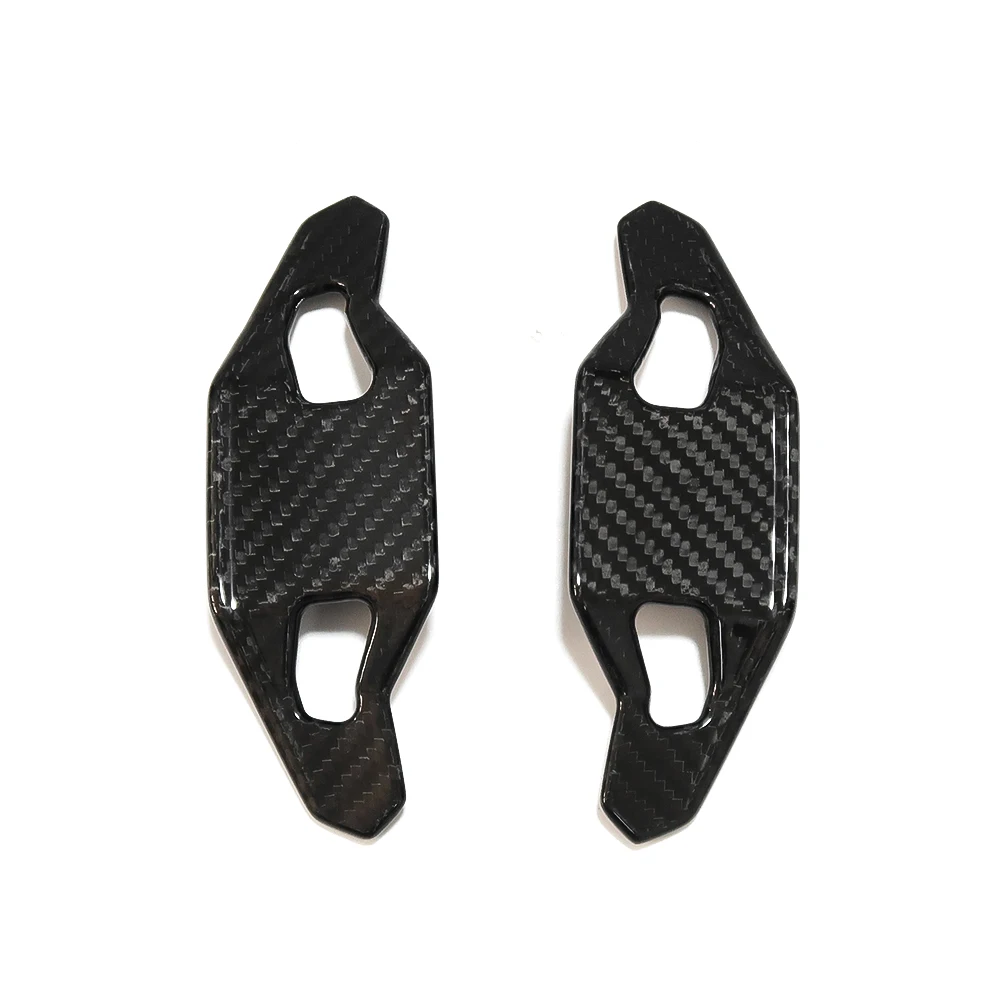 Carbon Fiber Replace Gear Steering Wheel Paddle Shifter Shift Extension Cover Trim for Audi A6 S6 RS6 C8 4K 2019 2020 2021