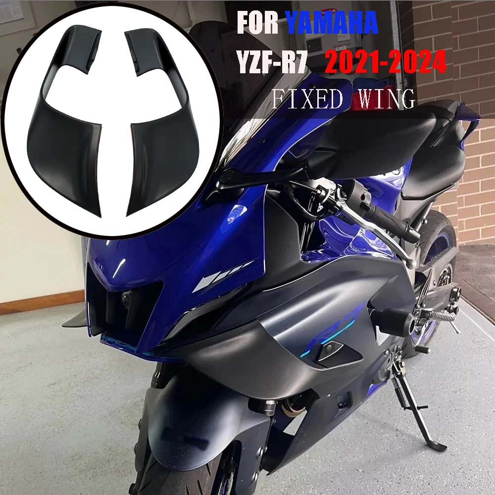 

Motorcycle fixed wing cover, For Yamaha YZF-R7 YZFR7 2021 2022 2023 aerodynamic frame, YZF R7 new wing air guide spoiler aileron