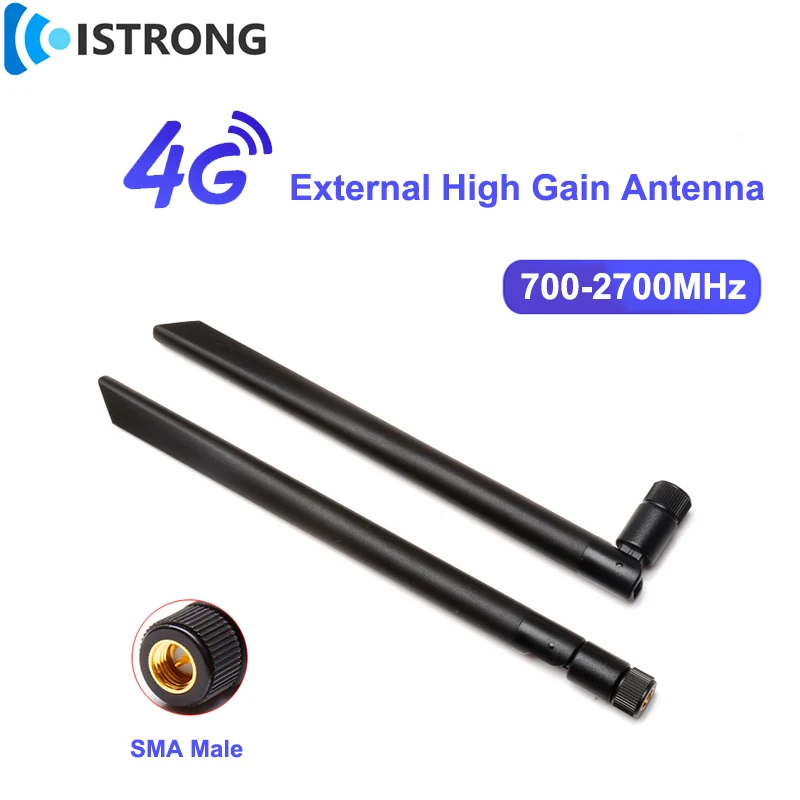 

2pcs 4G External High Gain Antenna 10dbi GSM 2G 3G DTU NB-iot Network Amplifier 700-2700MHz Wifi Router Modem Signal Booster