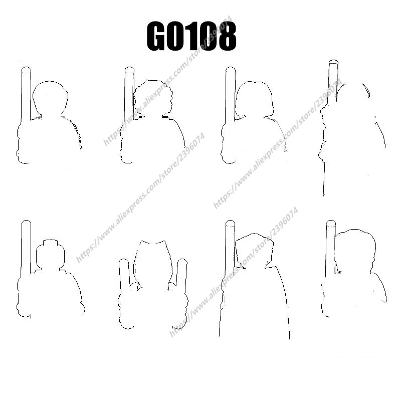 WM6085 شخصيات الحركة ملحقات الفيلم اللبنات الطوب اللعب G0108 G0057 G0058 G0059 G0060 G0061 G0062 G0063 G0064