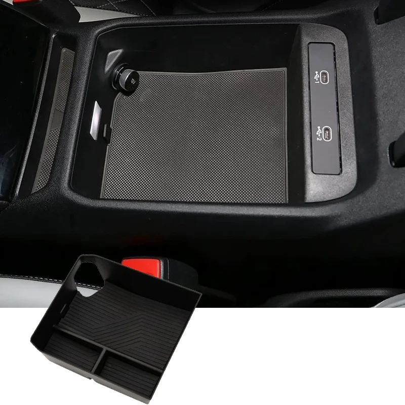 Car Storage Box for Audi A5 Sportback B10 S-line S5 2026 2027 Armrest Central Console Silicone Organizer Cargo Tray Accessories