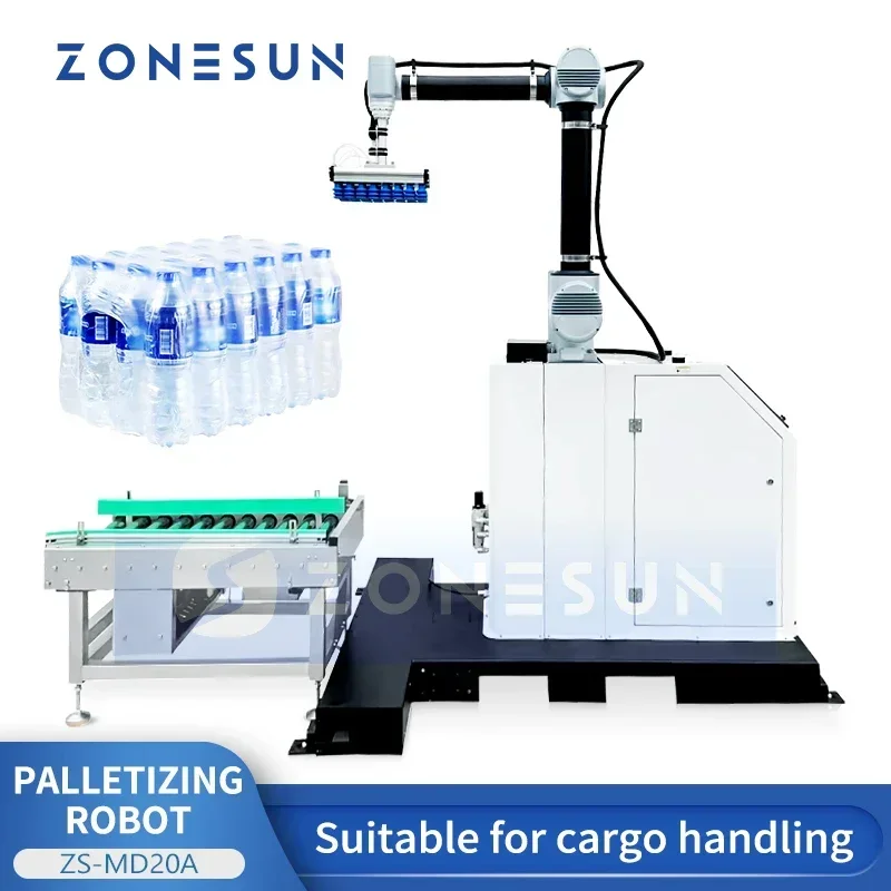 ZONESUN ZS-MD20A Automatic Robotic Palletizer Articulated Robot Arm Industrial Case Box Stacker Machine for Factory Packaging
