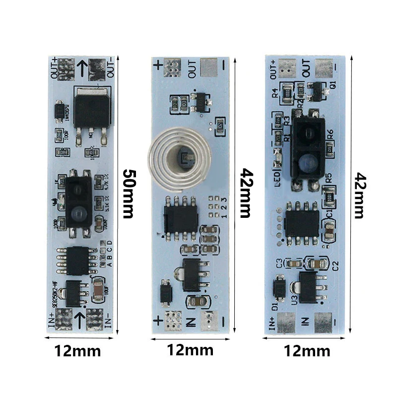 1 Uds. Sensor de mano de barrido de escaneo de corta distancia DC 5V-24V 3A módulo de interruptor de barrido manual lámparas de Control de atenuación LED componentes activos