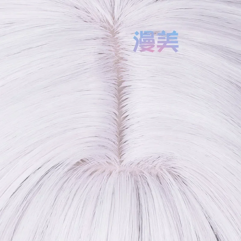 Anime Frieren Cosplay Wig 68cm Silver White Two Ponytails Heat Resistant Synthetic Hair + Wig Cap image 5