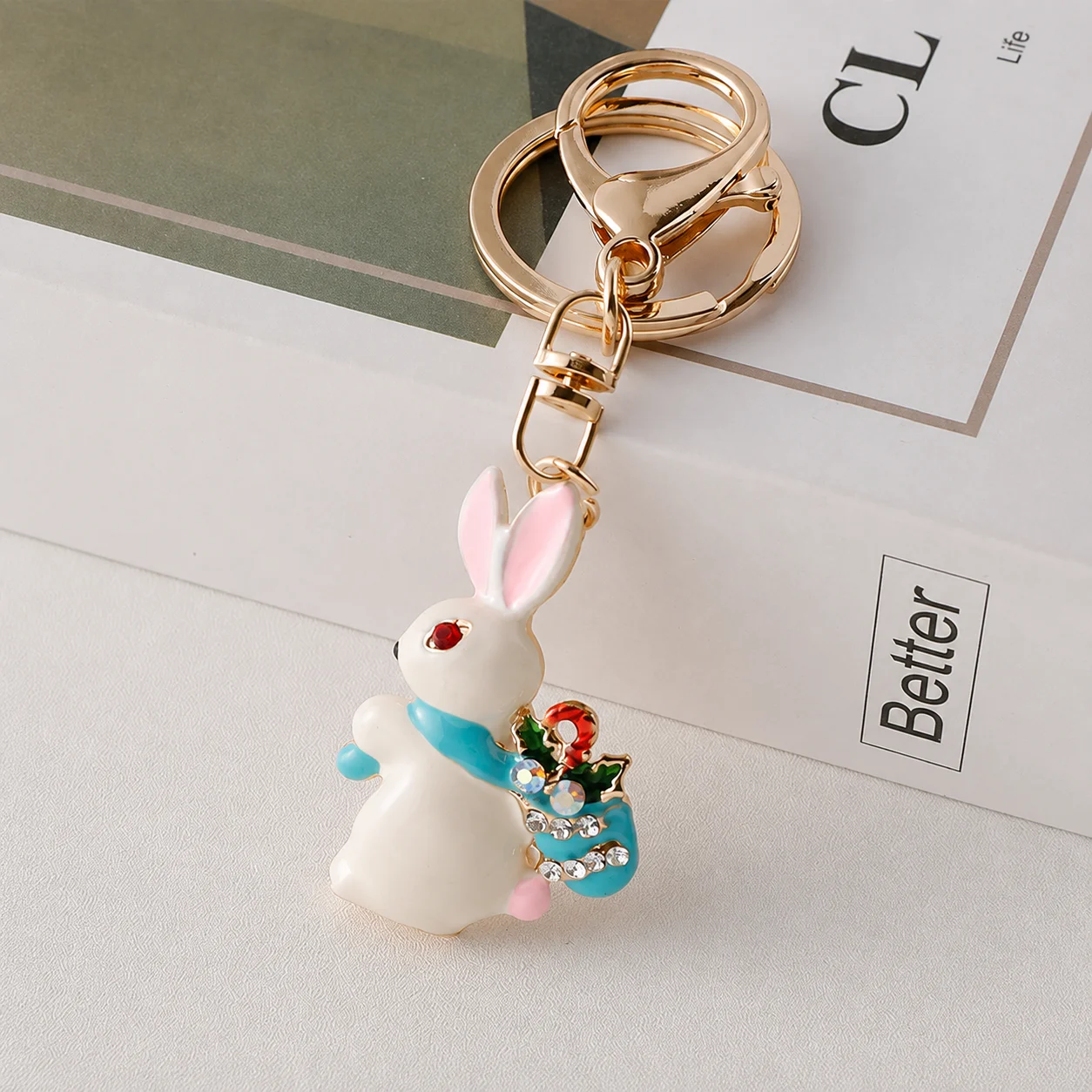 Snowman Key Chain Enamel Alloy Key Chain Holiday Bag Pendant Metal Christmas Tree Key Chain For Christmas Public Relation