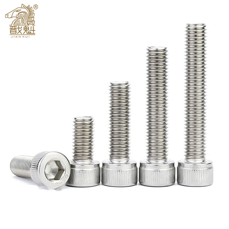 10-100pcs M1.4 M1.6 M2 M3 M4 M5 M6 304 A2-70 Stainless Steel DIN912 Hexagon Hex Socket Cap Allen Head Bolt Screw Length 2-50mm