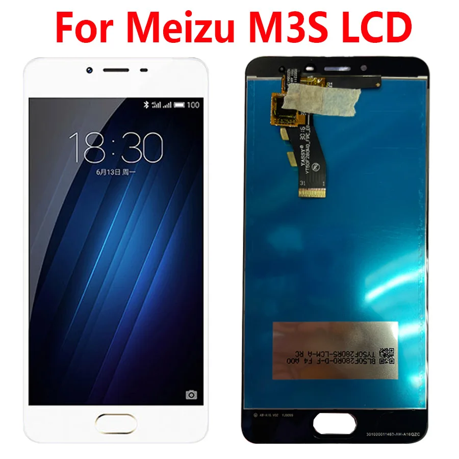 

Original LCD With Frame For MEIZU M3S Y685H LCD Display Screen Digiziter Aseembly Replacement For MEIZU M3S LCD Display
