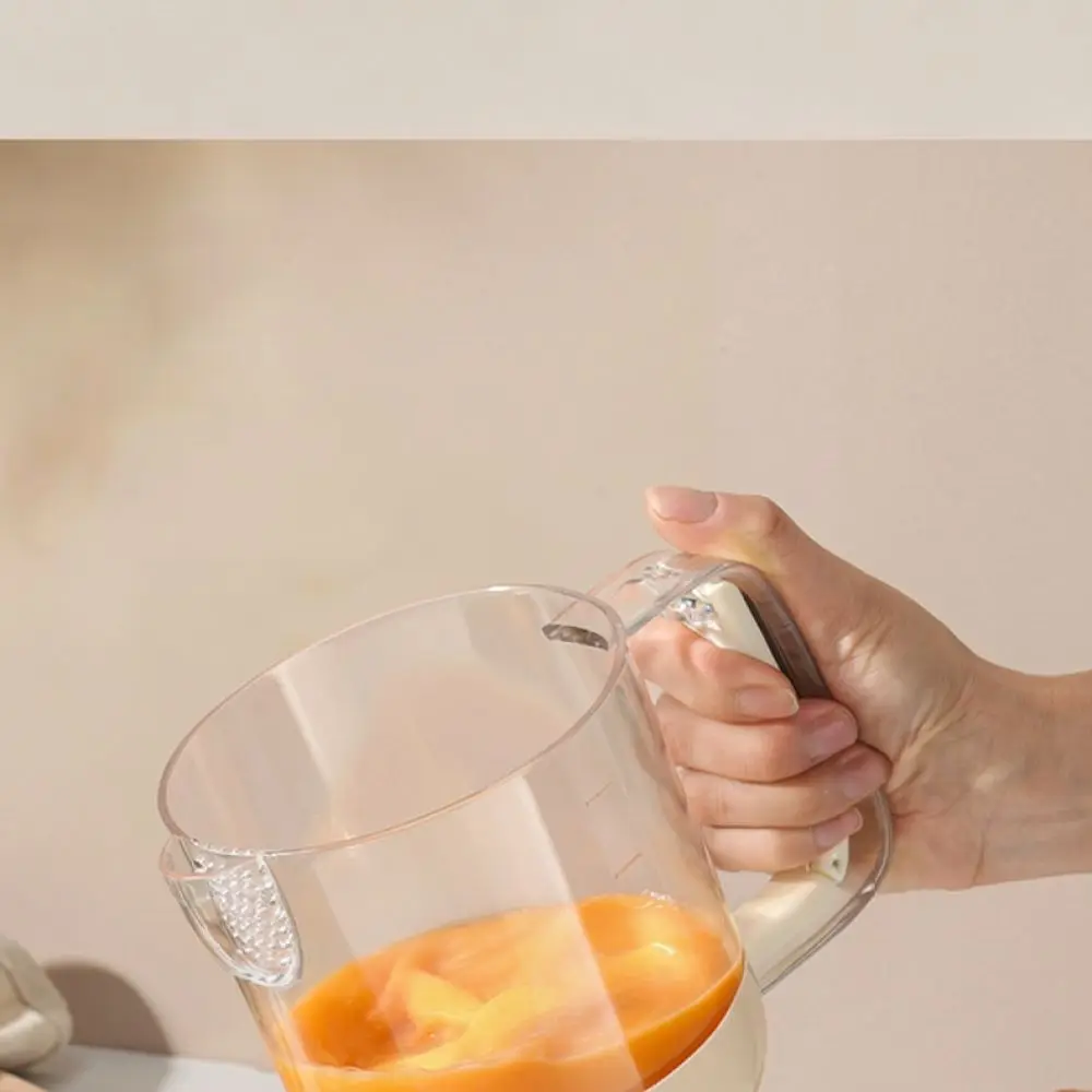 Multipurpose Manual Egg Whisk Cup Kitchen Baking Tool Cream Mixer Household Food Preparation Gadget Beige Green