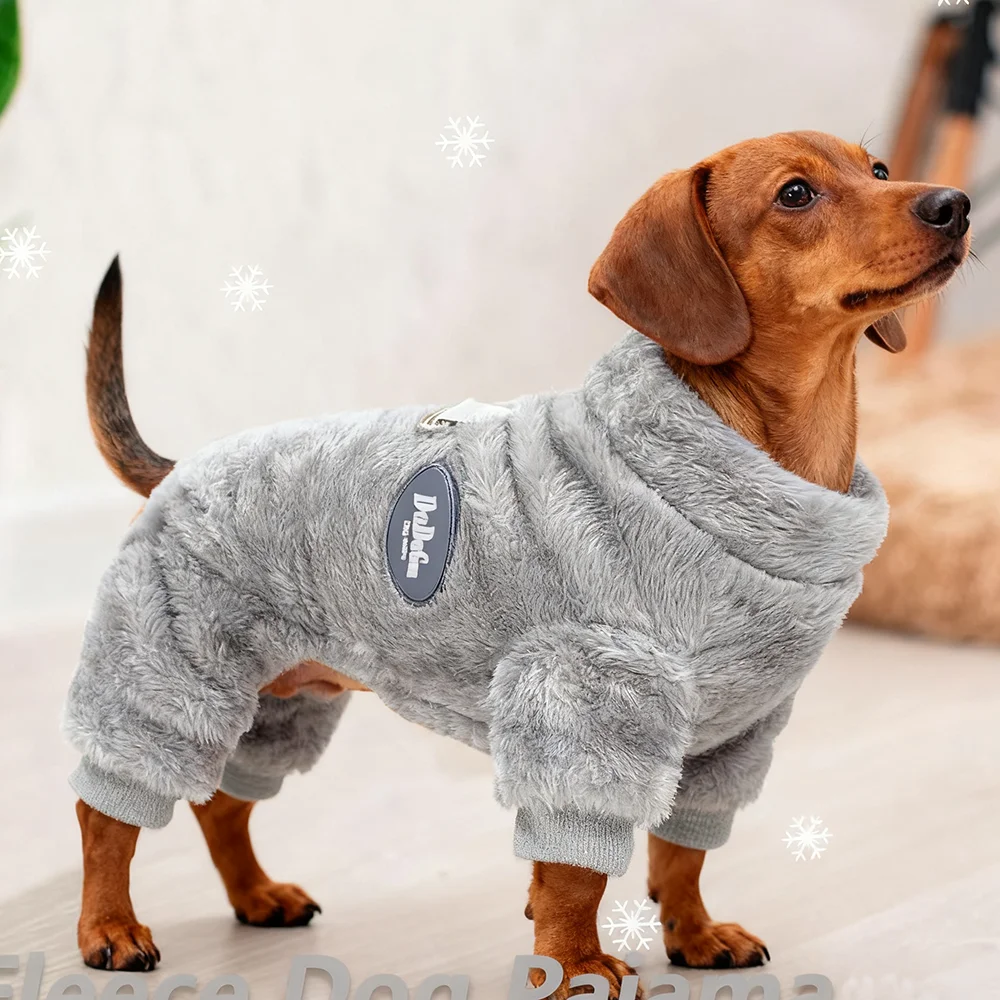 

Fleece Dog Sweater for Small Dogs Thermal Soft Puppy Pajamas Stretchy Jumpsuit Doggie Pet Clothes for Chihuahua Teacup