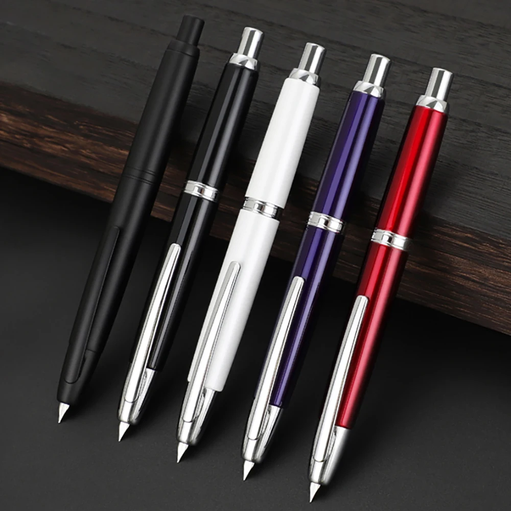 Jinhao 10 Press Retractable Fountain Pen Fine Nib with Converter Writing Gift Pen