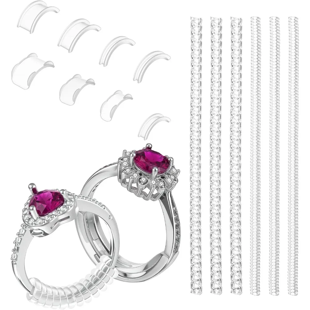 Pack of 22 Ring Sizers for Loose Rings, Adjustable Invisible Inserts for Women & Men