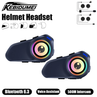 KEMIDUMEI G1 Helmet Headset 500M Motorcycle Intercom Interphone Music Sharging Bluetooth Speaker BT5.3 Wireless Moto Accessories