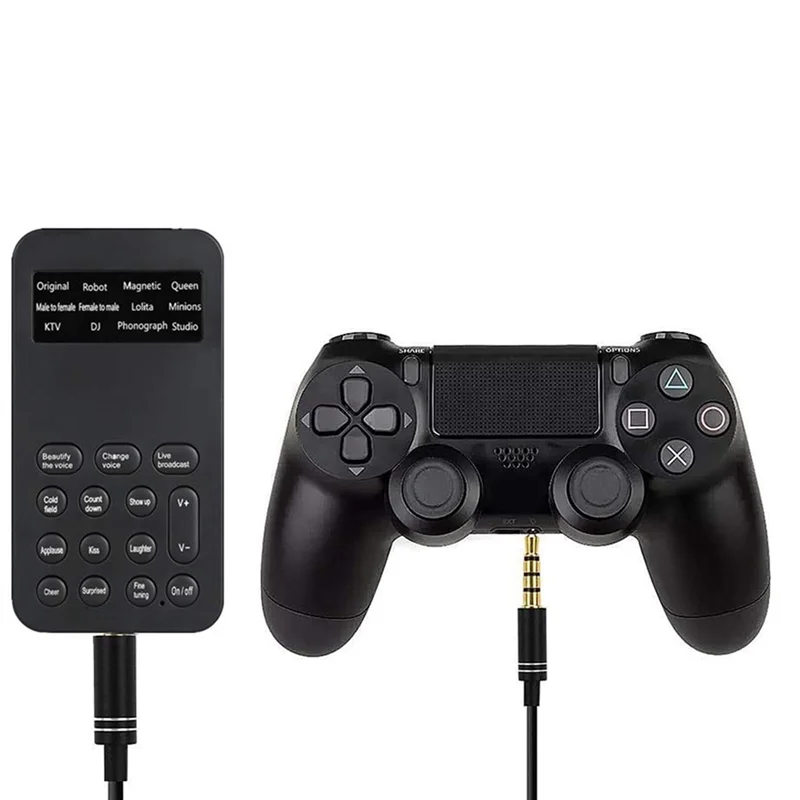 ABUO-cambiador de voz cambiador de voz de micrófono de mano con máquina de efectos multifuncionales de sonido para teléfono/PS4 (S9)