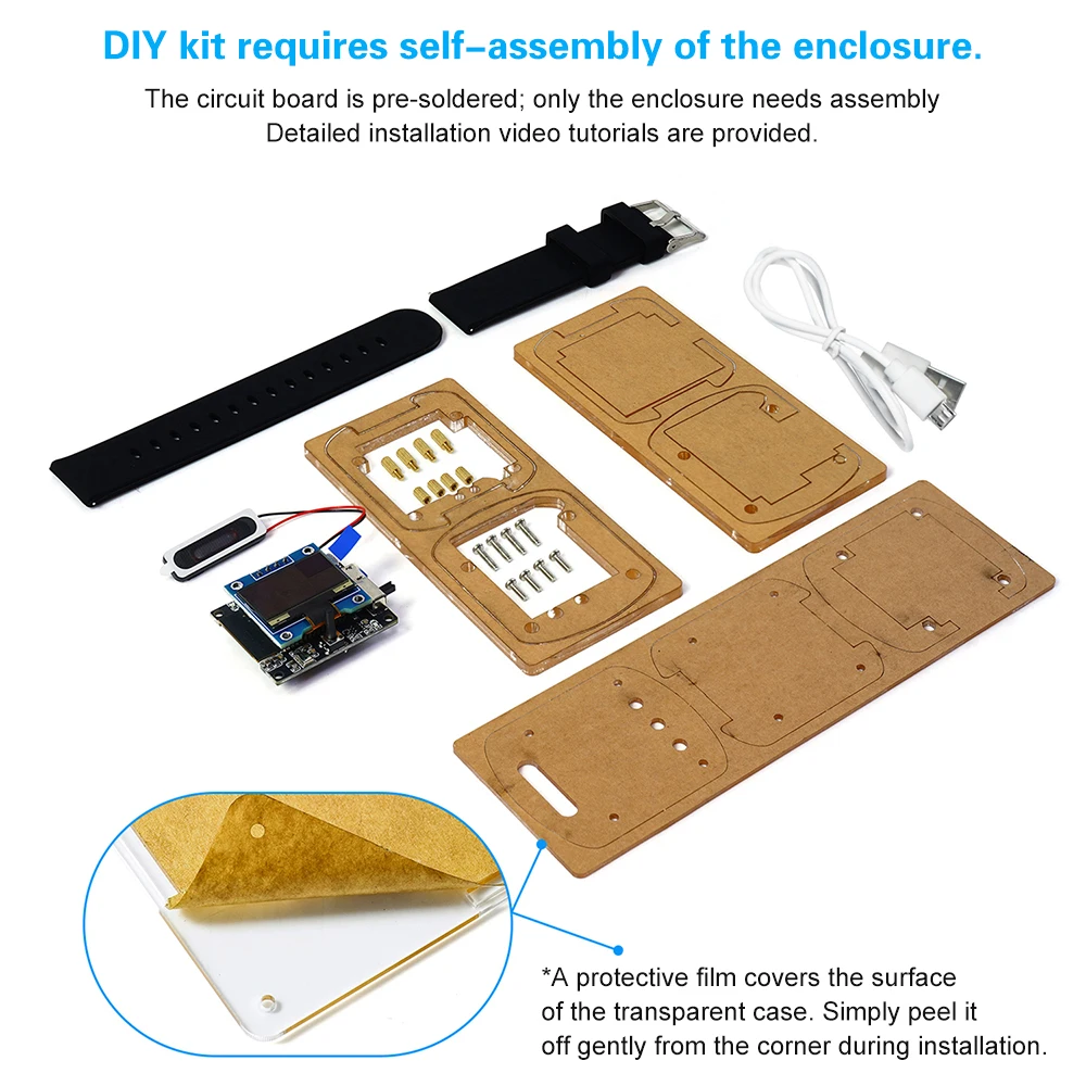 Xiaozhi AI Electronic Voice Watch Kit ESP32 S3 N16R8 Development Board OLED Screen AI Robot Artificial Intelligence Conversation