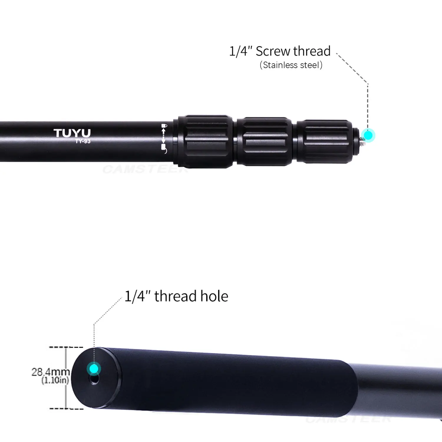 Teleskopowe, regulowane, niewidoczne monopody ze stopu aluminium do Selfie do Insta360 X3 GoPro Hero 12 11 akcesoria do aparatu DJI — zdjęcie produktu 4