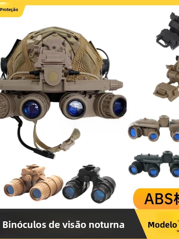 戦術ヘルメットナイトビジョンモデルデュアルフォーアイヘッドセット-abs-フリップキャリッジサポート-fast3-ヘルメットアクセサリー屋外キャンプ旅行用品