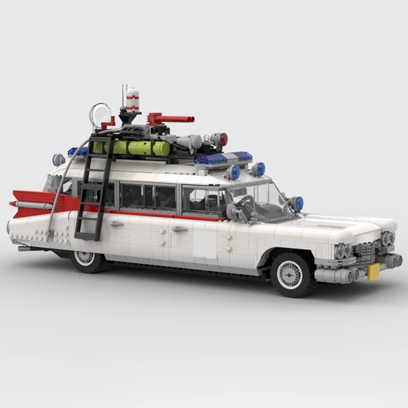 3250 PCS MOC ECTO-1 คลาสสิกภาพยนตร์โมด Ghostbusters Retro Vehicle Classic Car Model DIY Building Blocks ของขวัญวันเกิดของเล่น