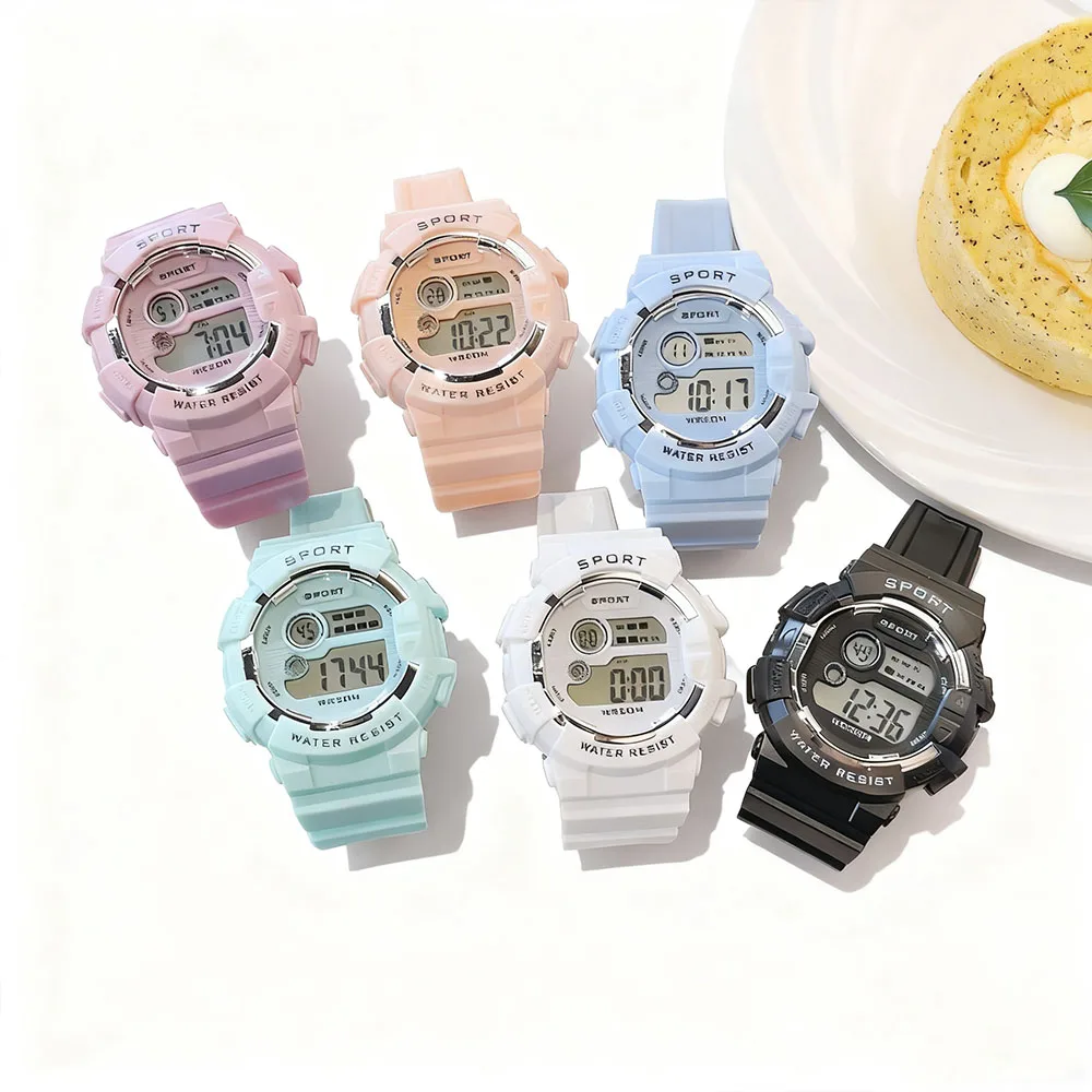 ساعة طالب متعددة الوظائف للأطفال، ساعة رقمية رياضية عصرية، ساعة منبه مضيئة، ساعة ذكية للأطفال، هدية #5