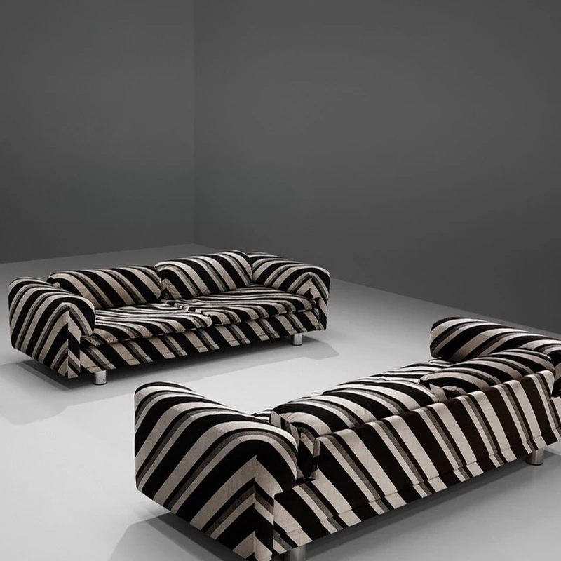 

Sofa leisure straight row small apartment diplomat Internet celebrity fabric sofa home