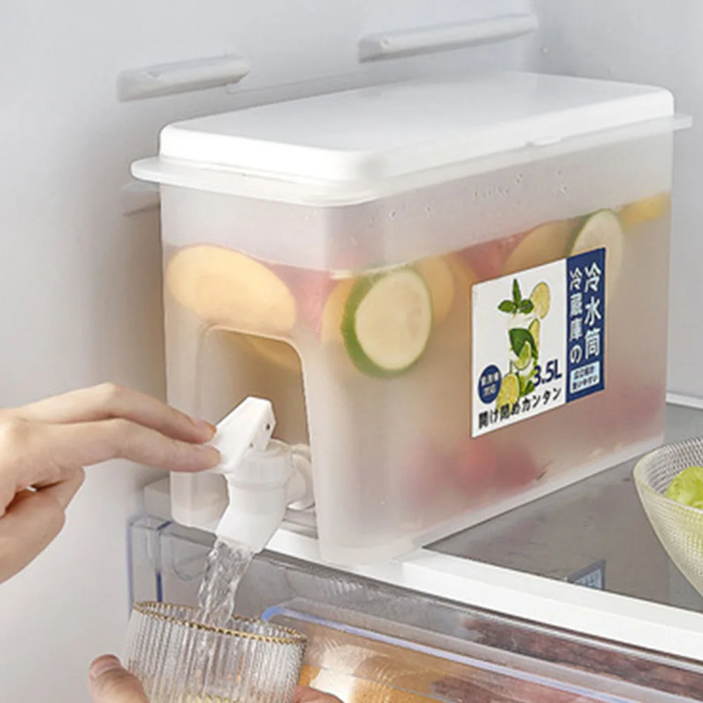 

1pc Cold Pot Large Capacity Fridge Water Dispenser For Fruit Tea Infused Water Juice Container Summer Beverage Storage Kitchen