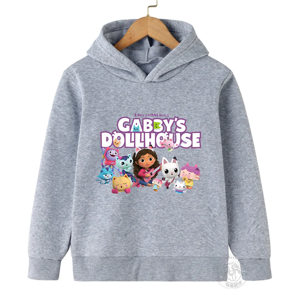 

Disney Gabby Cats Hoodie Women's Gabbys Dollhouse Clothes Couples Long Sleeve Sweatshirt Spring and Autumn Street Fashion