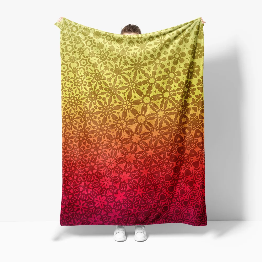 

Флисовое одеяло с цветочным узором, красное, оранжевое, с цветочным принтом, декоративное одеяло для кровати для женщин и мужчин