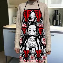 Anime Kimetsu No Yaiba Apron Kitchen Aprons For Women Oxford Fabric Cleaning Pinafore Home Cooking Accessories Apron 1014