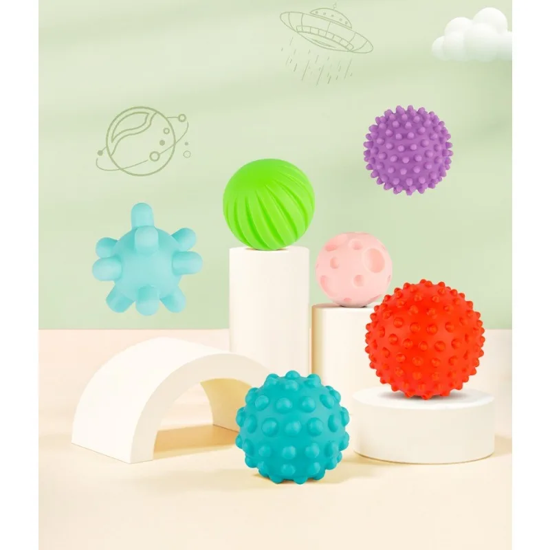 아기 물놀이 목욕 장난감 세트 질감 있는 감각 발달 공 마사지 교육용 장난감 유아 목욕 놀이용 실용 용품