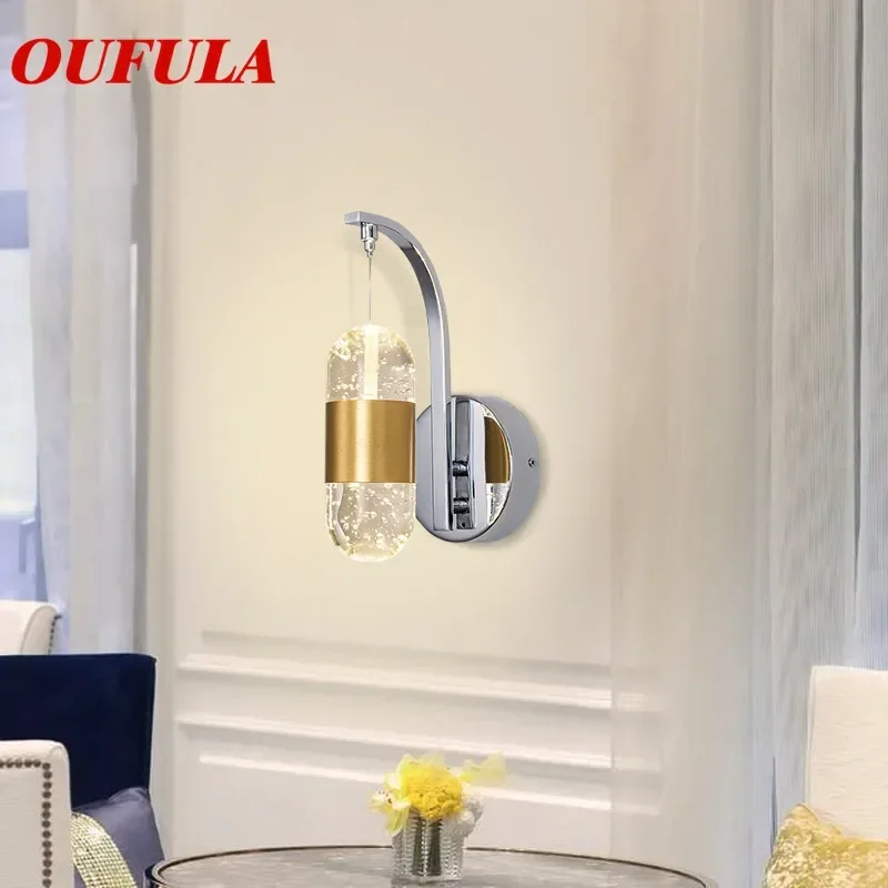 

OUFULA Indoor Wall Lamps Fixture Crystal Modern LED Sconce Contemporary Creative Decorative For Home Foyer Corridor Bedroom