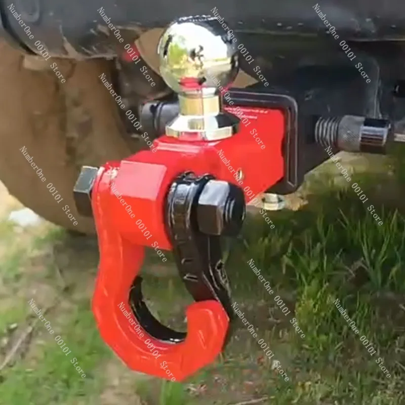 Aluminum Alloy Trailer Hitch Ball Mount & Shackle, Tow Hook Arm for Car Modified Accessories