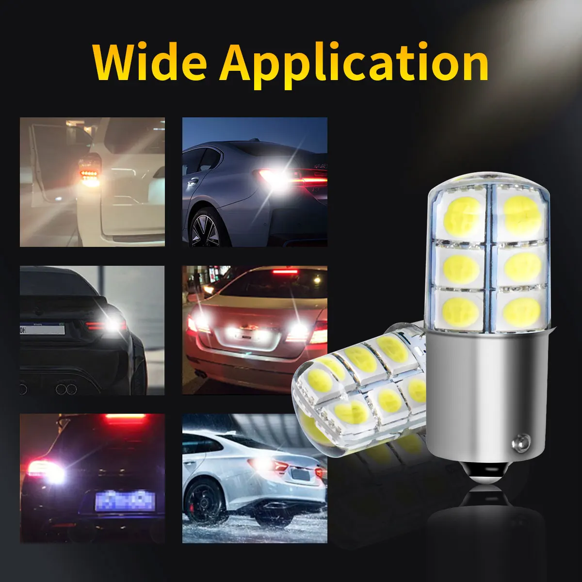 

2/10 Pieces of 1156 BA15S P21W 1157 BAY15D P21/5W S25 G18 Grade A LED 5050 Chips Brake Light Bulbs Reverse Parking Turn Signals