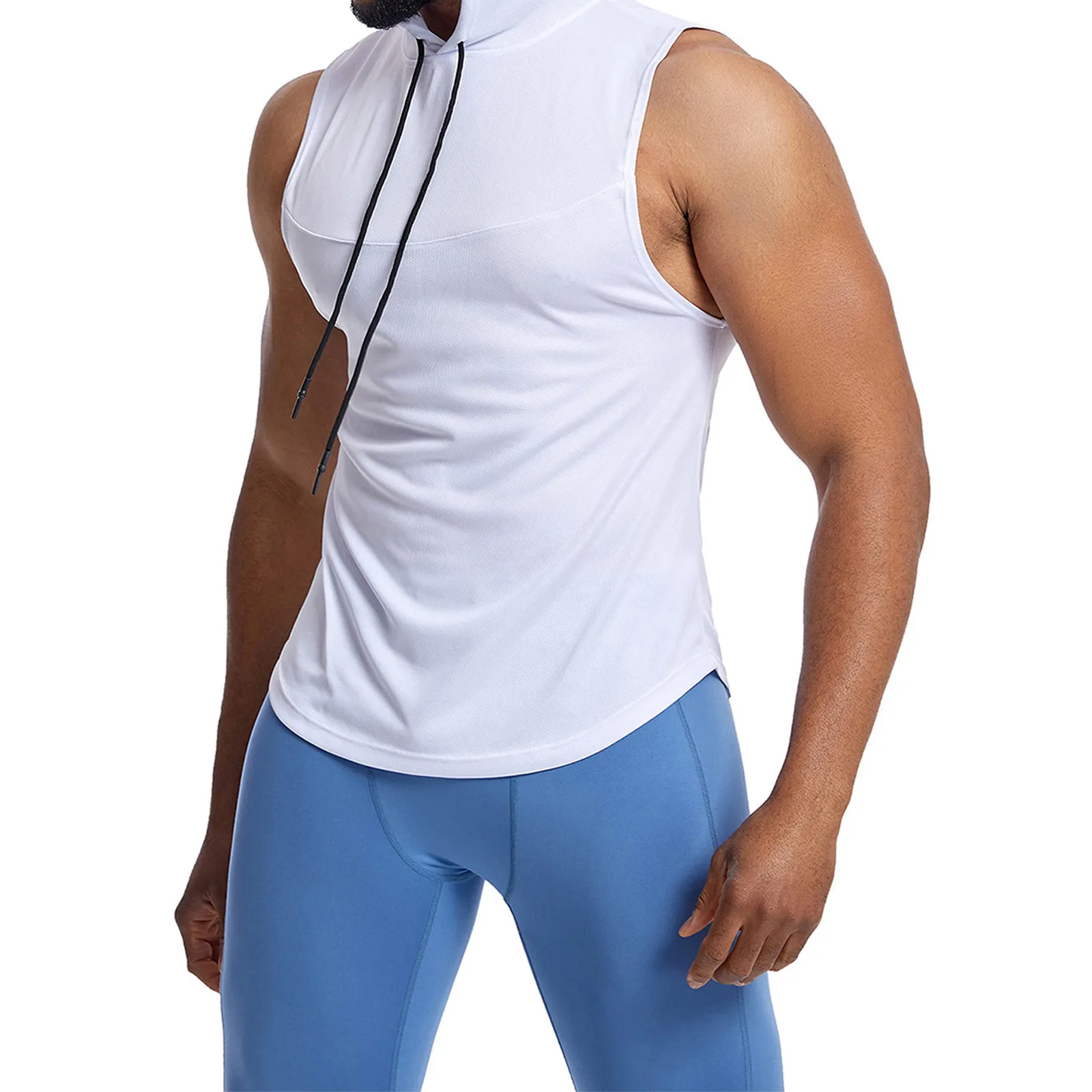

Mens Adult Sleeveless Hoodies Fashion Casual Hooded Sweatshirt Man Men Bodybuilding Tank Top Sports Shirts Gym Fitness Vest Tops