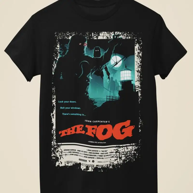 

Черная футболка унисекс в стиле «Туман» с постером фильма
