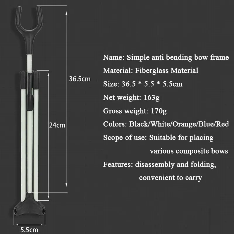 1pc Archery Bow Stand Protable Foldable Recurve Bow Longbow Stands Tripod Bracket Rack Hunting Shooting Accessories