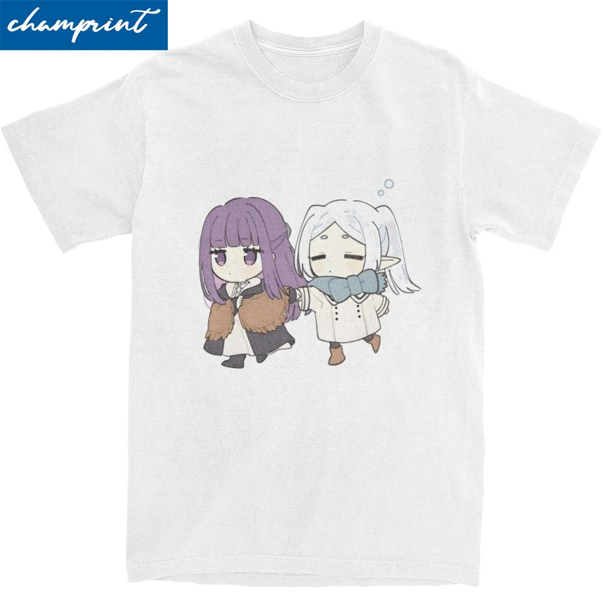 Men Women Frieren & Fern T Shirts Anime Pure Cotton Clothing Vintage Short Sleeve O Neck Tees New Arrival T-Shirts