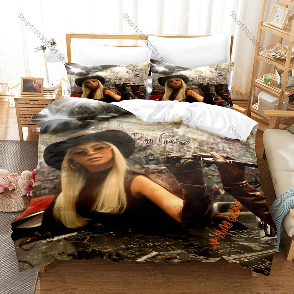 Cowboy Carter 3D Print Bedding Set Includes Duvet Cover + 2 Pillowcases Beyonce Western Rodeo Country Album Art Bedroom Decor