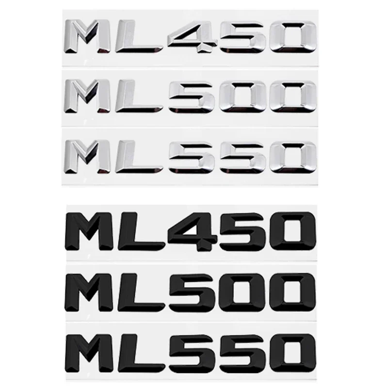 Car Body Sticker Rear Tail Bumper Badge for Mercedes Benz ML450 ML500 ML550 Letter Emblem