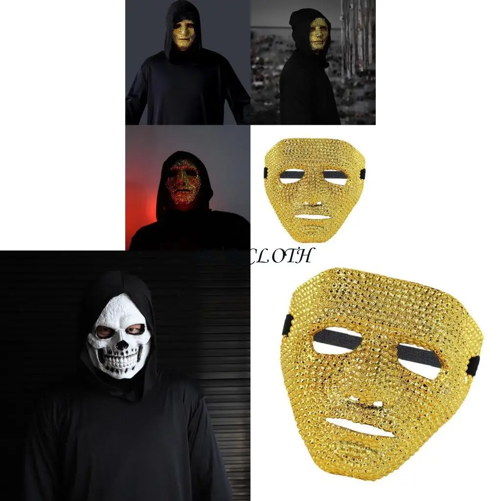 Rhinestones Masquerade Mask Skull Full Face Mask Skeleton Head Mask Pumpkin Mask Y1AC